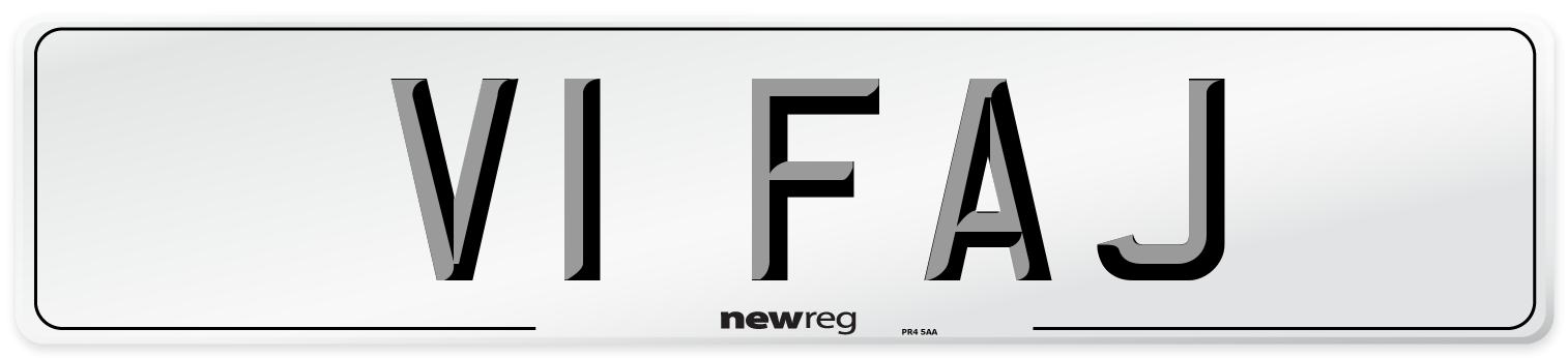 V1 FAJ Number Plate from New Reg